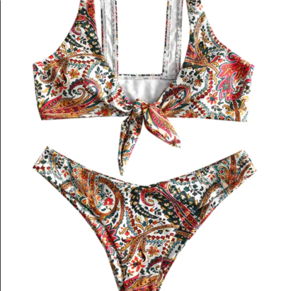 Bohemian flower swimming suit